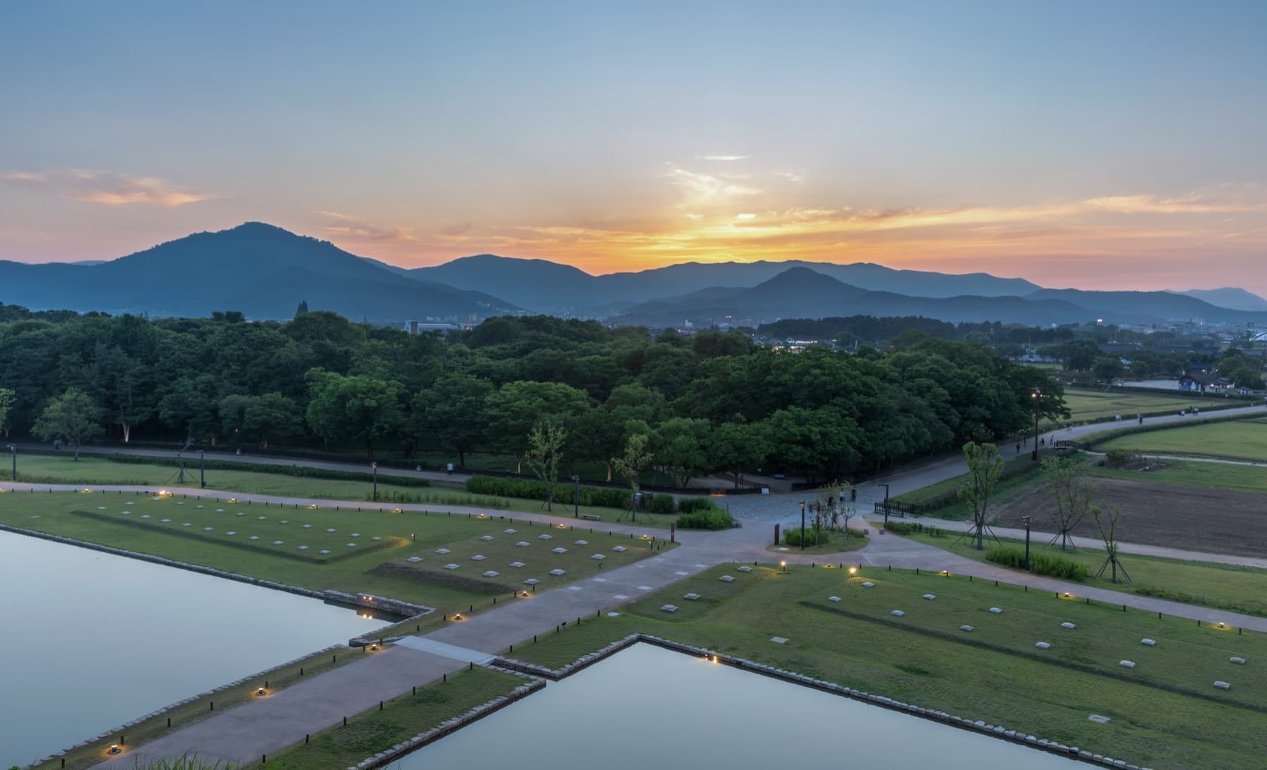 Sunset over Tumuli Park in Gyeongju’s Wolseong historic district — Korea Just Bet on Gyeongju and Haeundae to Pull You Out of Seoul