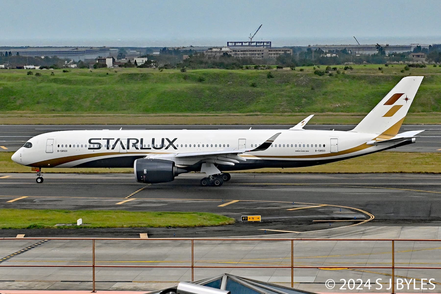 STARLUX Airlines Airbus A350-900 taxiing at Taiwan Taoyuan International Airport — STARLUX’s First European Flight Landed in Prague, Not Paris