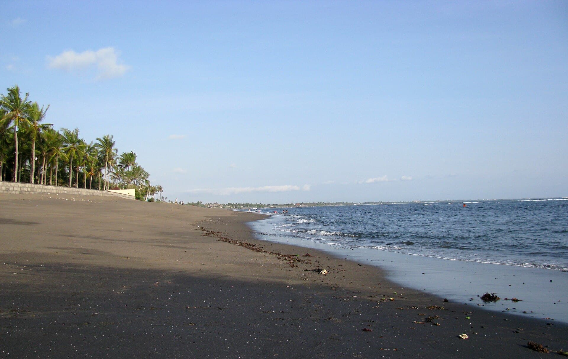 Beach coastline at Canggu in southern Bali
