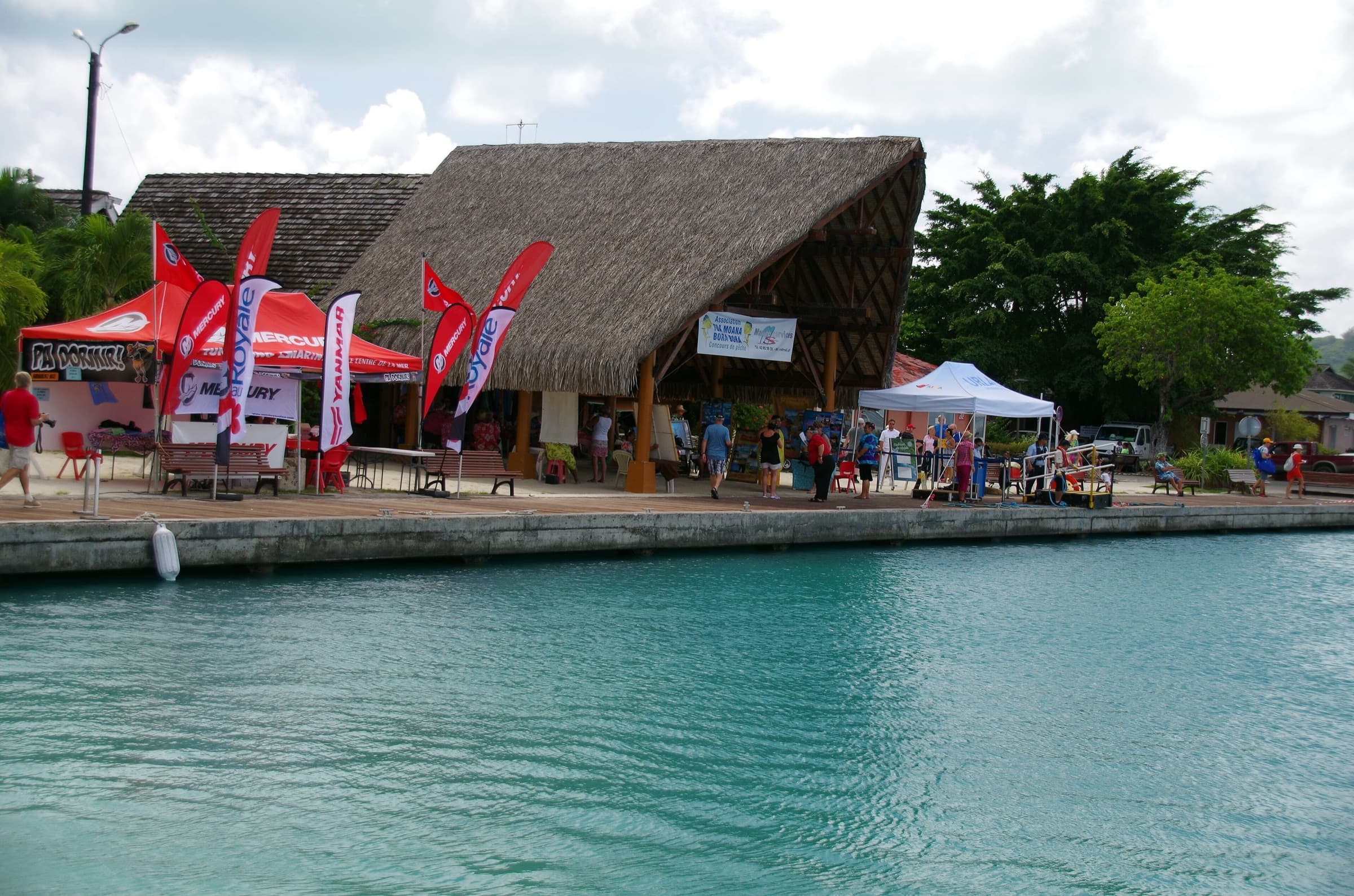 Vaitape harbor on Bora Bora’s main island