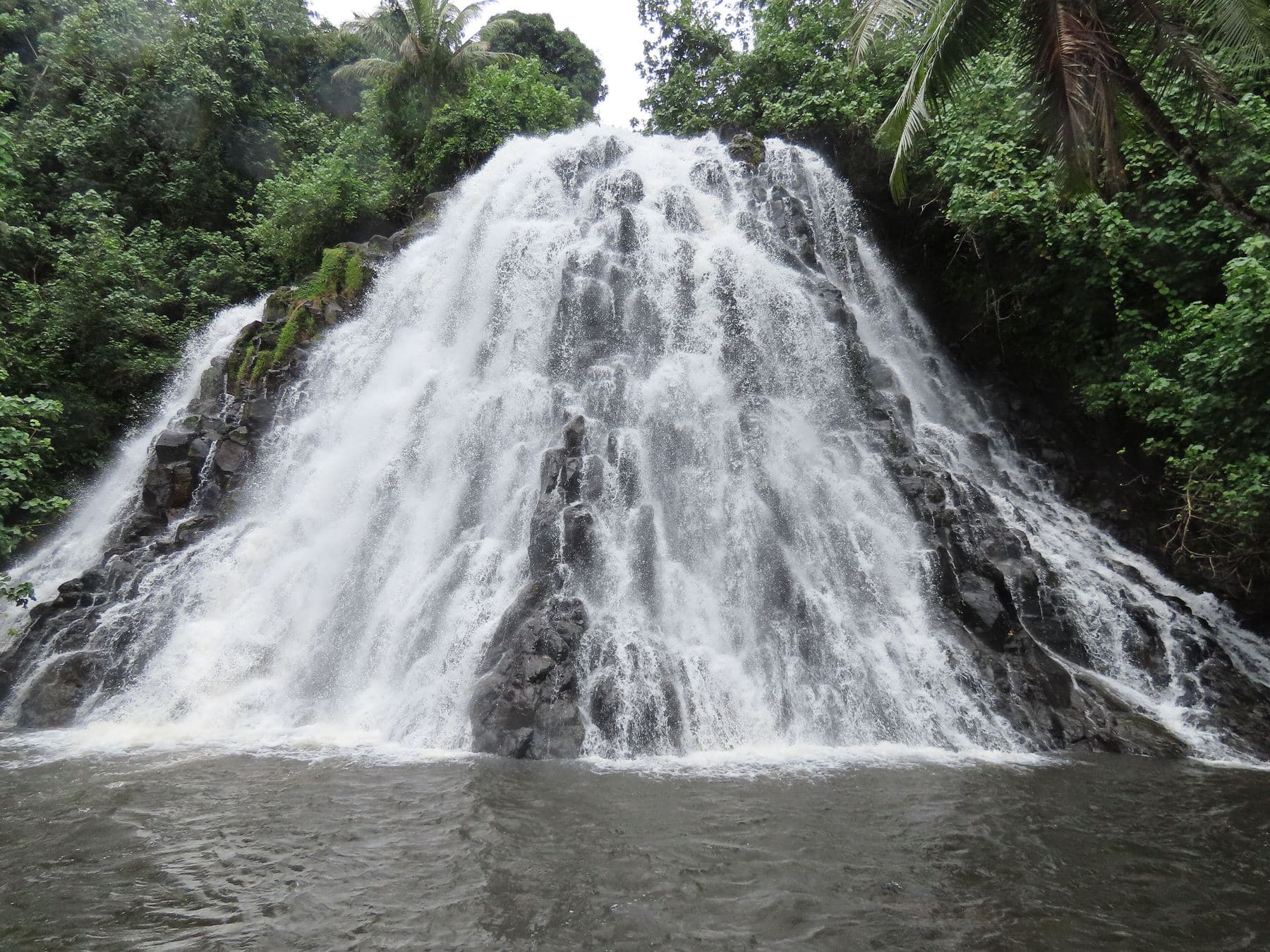 Kepirohi Waterfall in the rain forest, Pohnpei