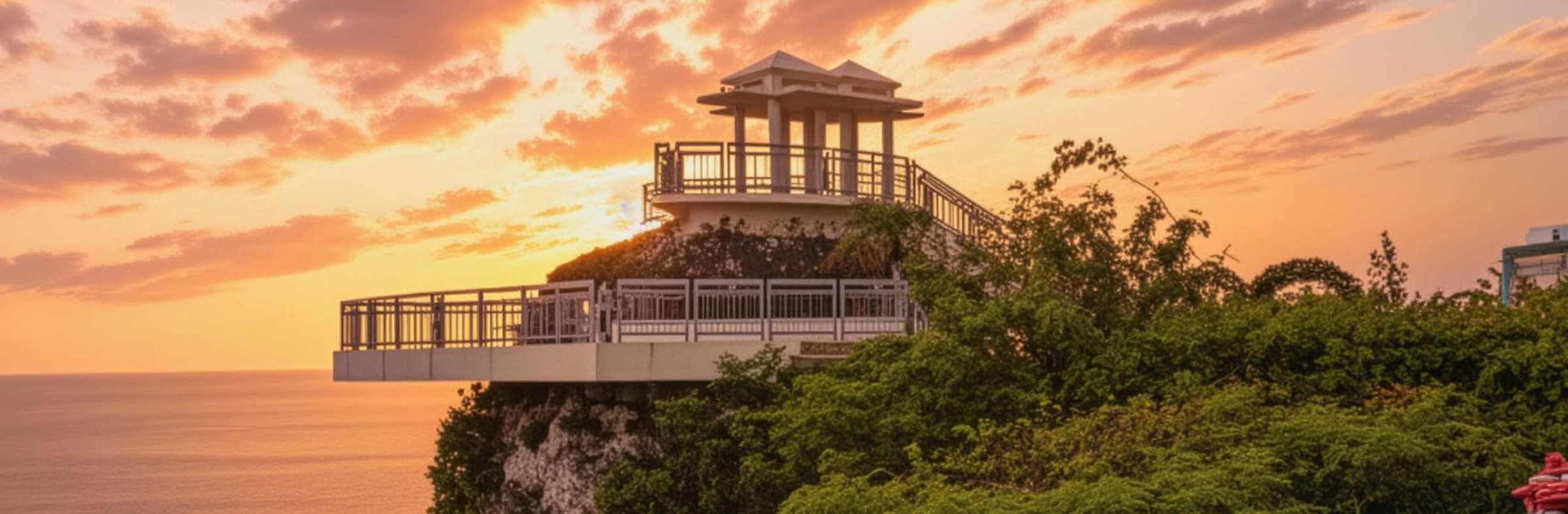 Two Lovers Point overlook at sunset, Guam