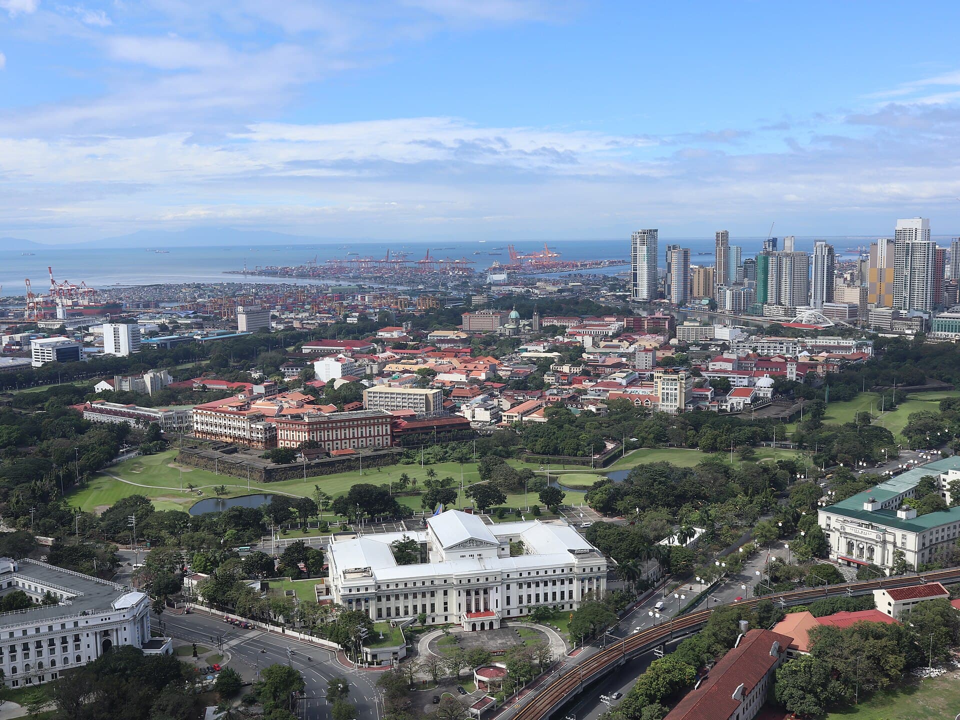 Intramuros skyline with the National Museum complex in Manila