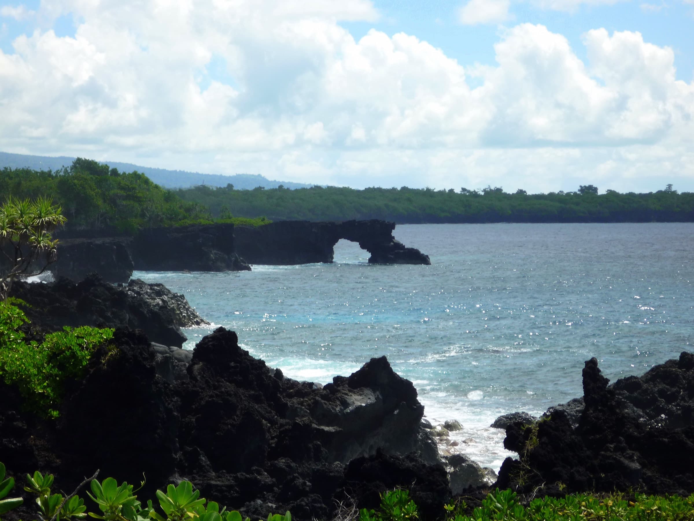 Volcanic rock arch on the southeast coast of Savaiʻi, Samoa
