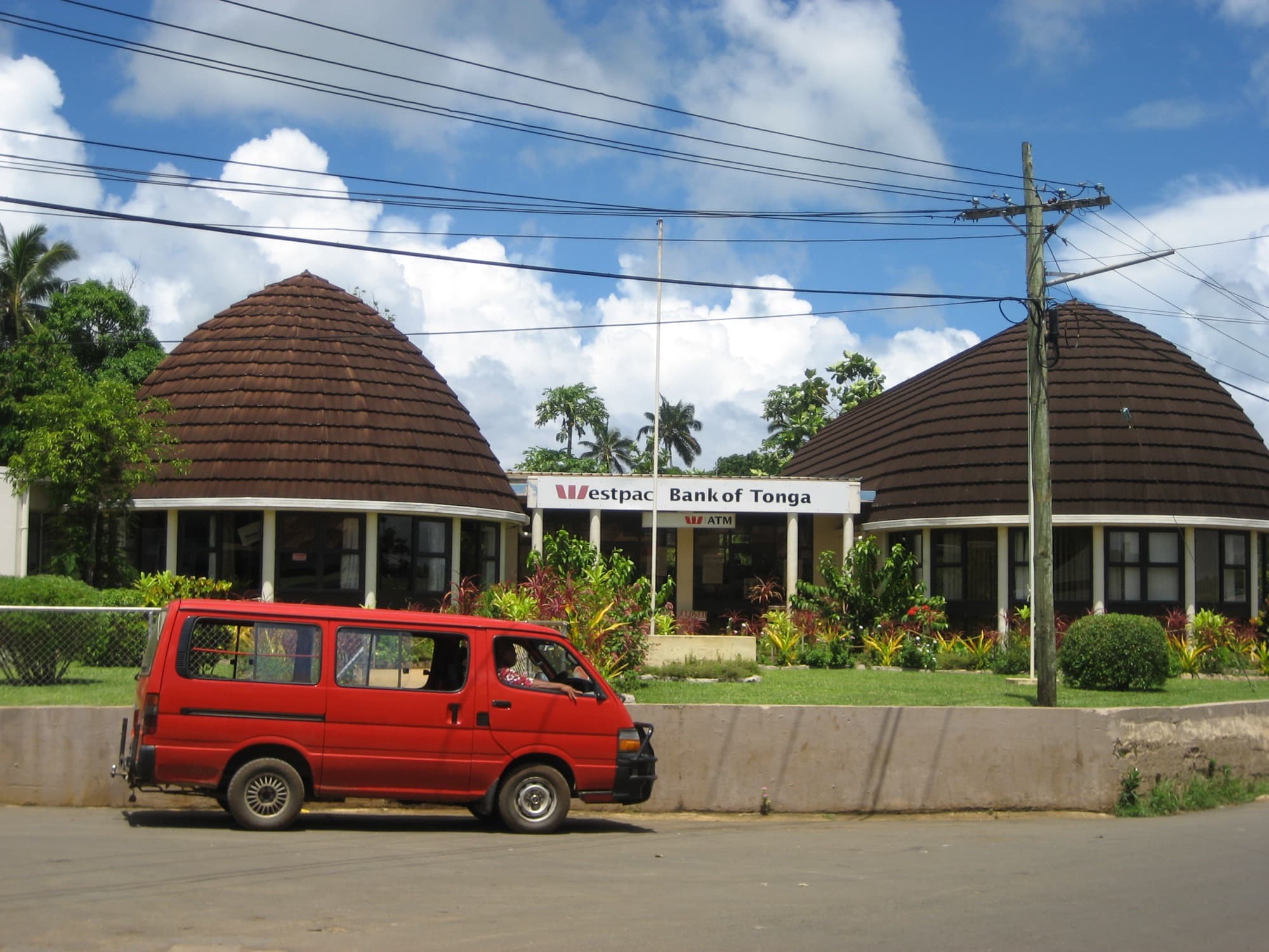 Neiafu harbour and hills in Vavaʻu, Tonga