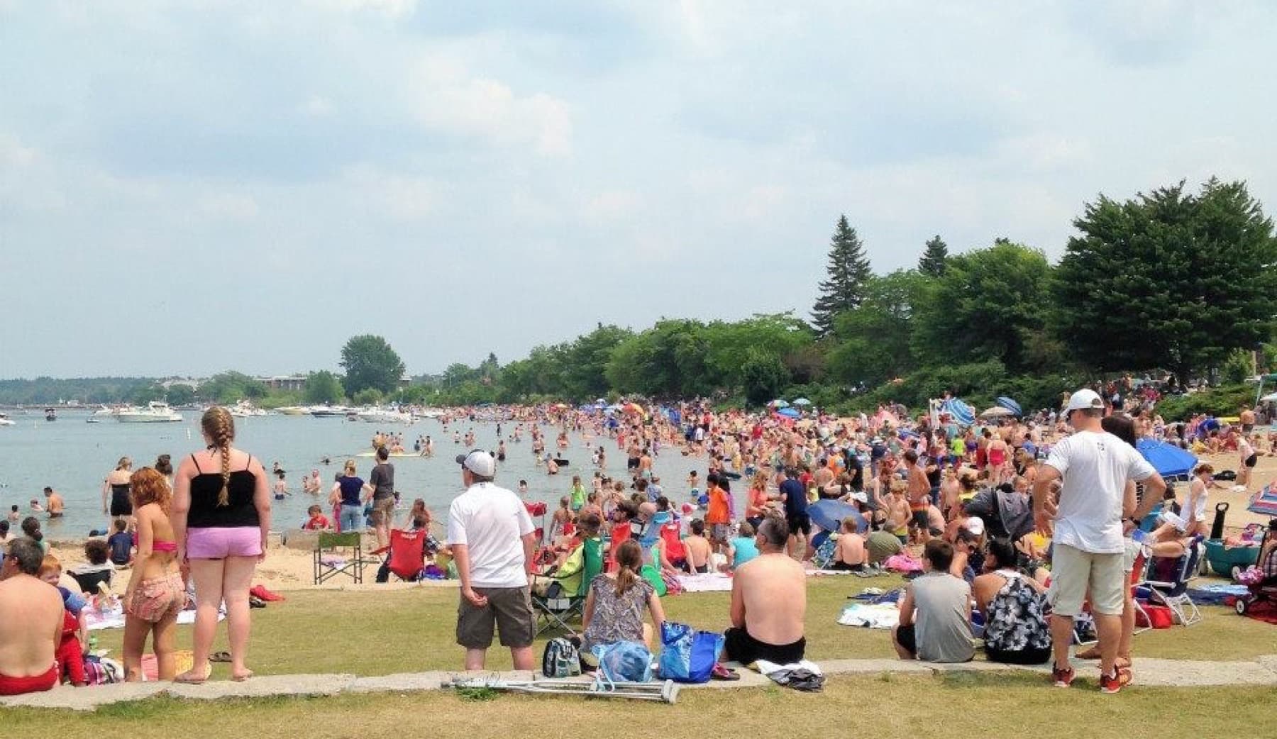 Clinch Park Beach on Grand Traverse Bay in Traverse City
