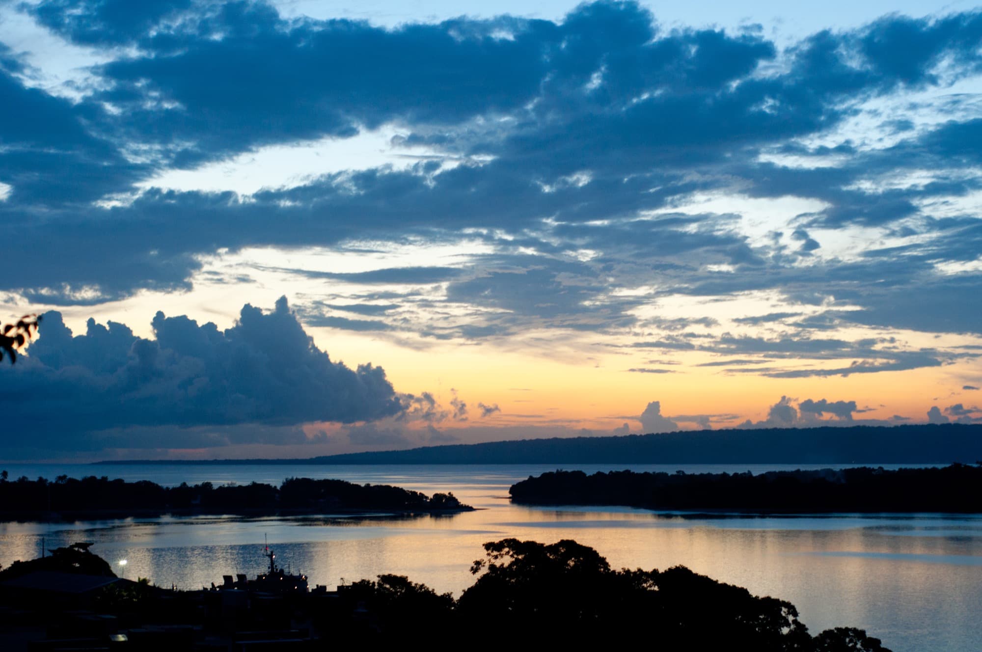 Port Vila Harbour with boats and hillside houses, Vanuatu
