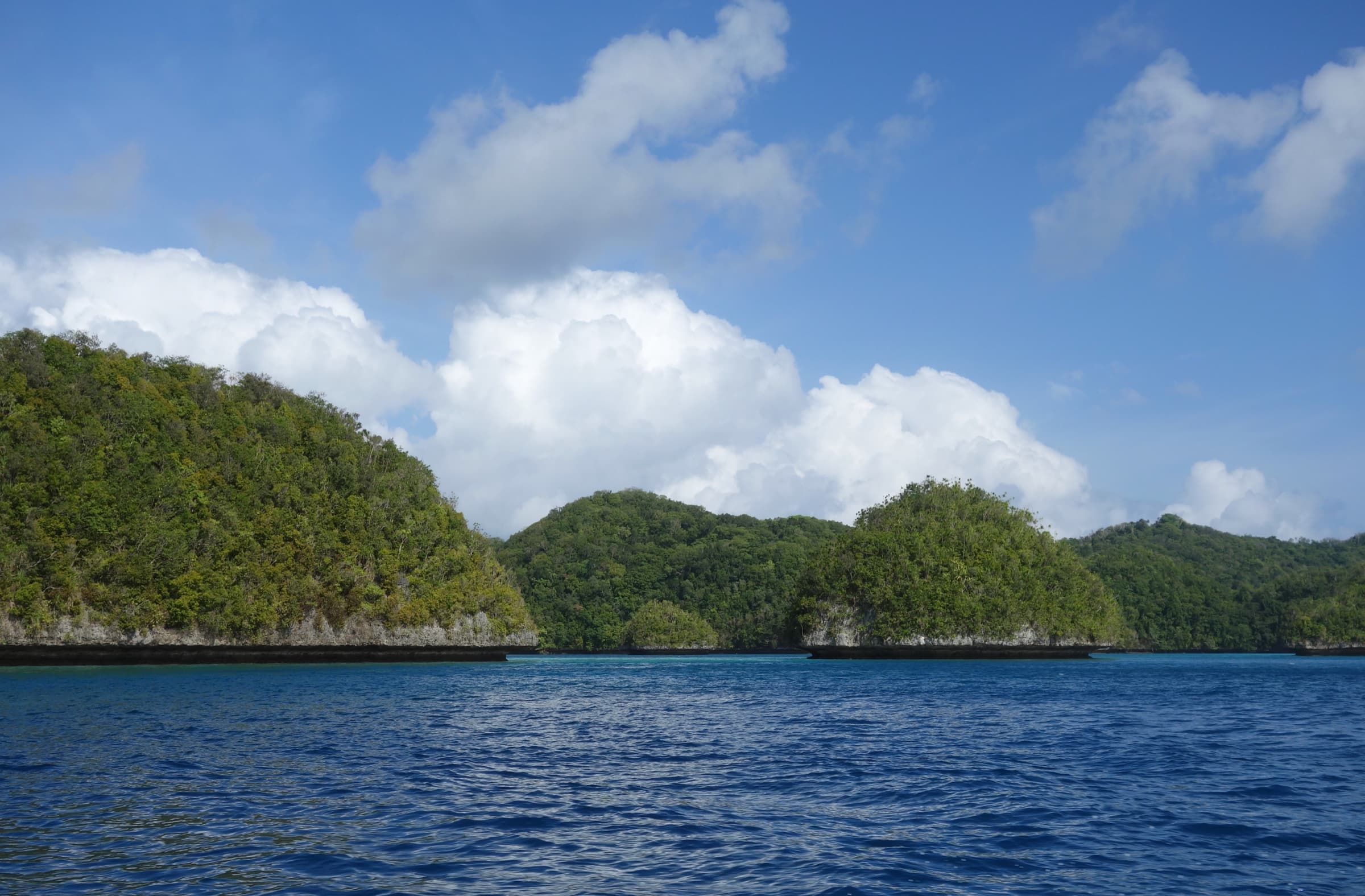 Rock Islands of Palau from the water